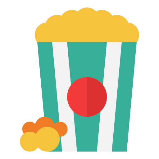 Popcorn cinema google play movie snack icon Popcorn cinema google play movie snack icon