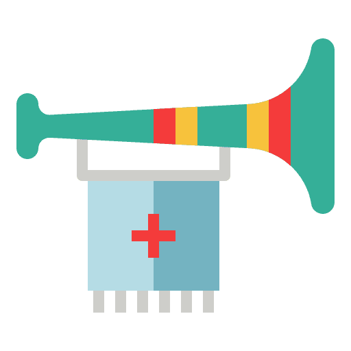 Vuvuzela garlands wind instrument music and multimedia icon Vuvuzela garlands wind instrument music and multimedia icon
