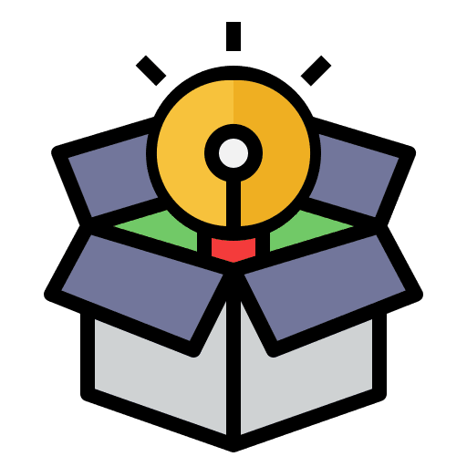 Product development product box delivery icon Product development product box delivery icon