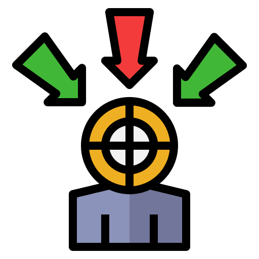 Purpose objective arrow strategy icon Purpose objective arrow strategy icon