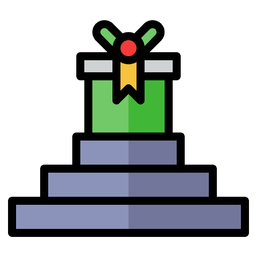 Prize redeem membership gift box icon Prize redeem membership gift box icon