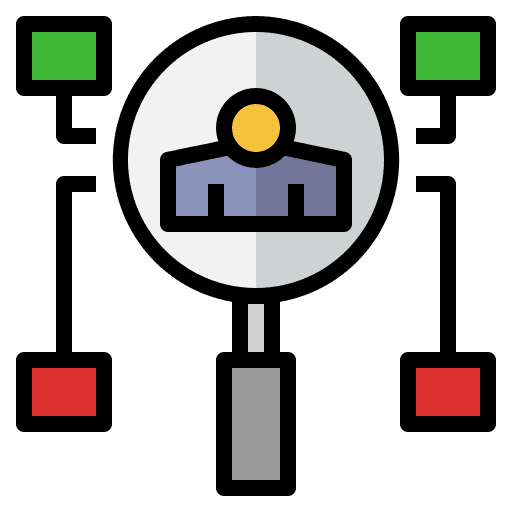 Research and development crm development plan data analytics icon Research and development crm development plan data analytics icon
