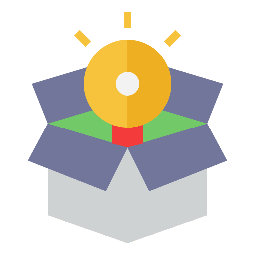 Product development product delivery box icon Product development product delivery box icon