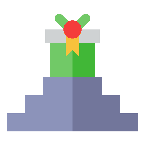 Prize entertainment membership gift box icon Prize entertainment membership gift box icon