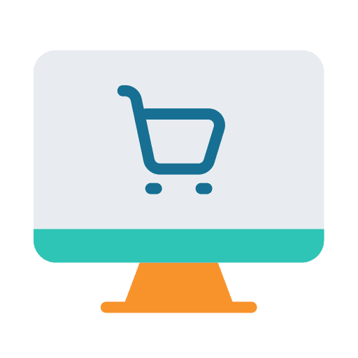 Online shop cart online marketing commerce icon