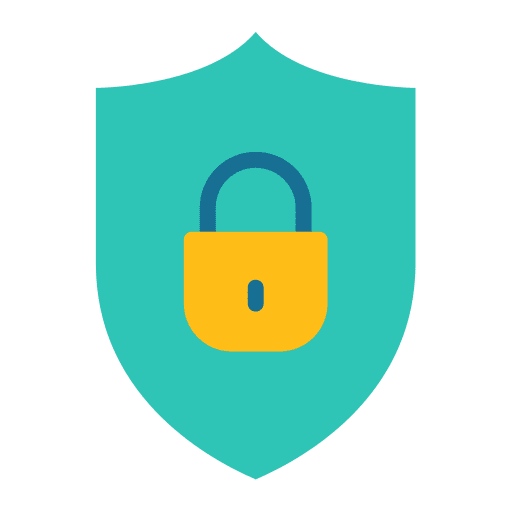 Trusted trusted secure shield icon