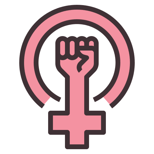 Feminist activist feminine woman icon Feminist activist feminine woman icon