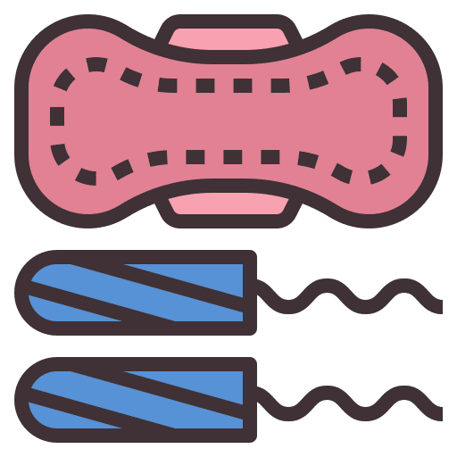 Sanitary napkin menstruation clean tampon icon Sanitary napkin menstruation clean tampon icon