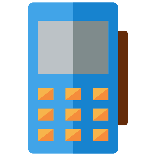 Edc credit card business and finance card machine icon