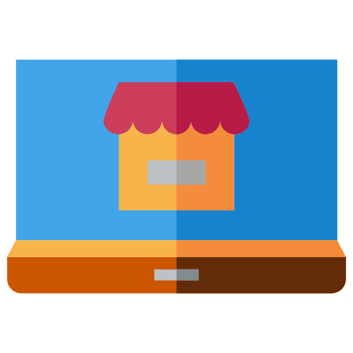 Online store computer online store online shopping icon Online store computer online store online shopping icon