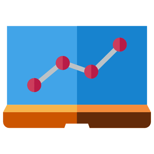 Sales laptop business and finance growth icon Sales laptop business and finance growth icon