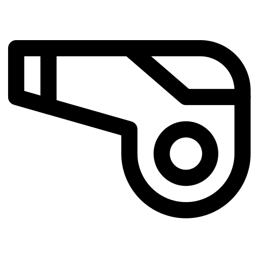 Whistle soccer ball sports and competition game icon
