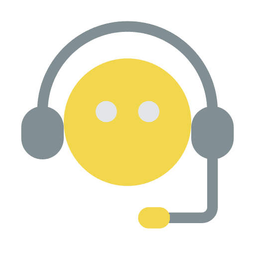 Customer service call center headset communications icon