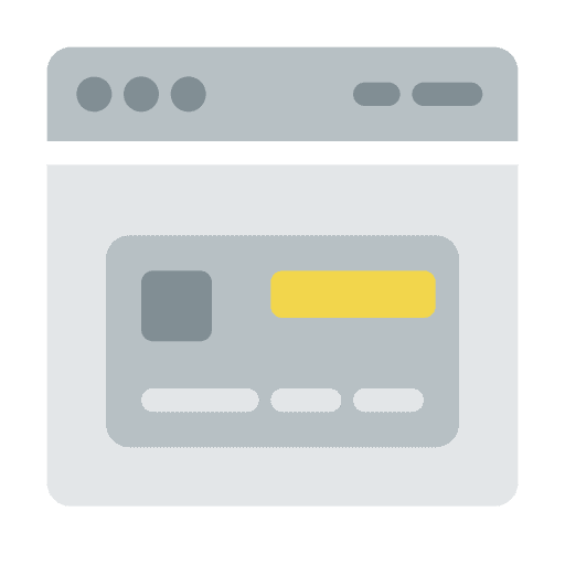 Register credit card online payment debit card icon