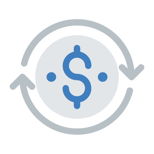 Transfer money transfer money cash flow coin icon