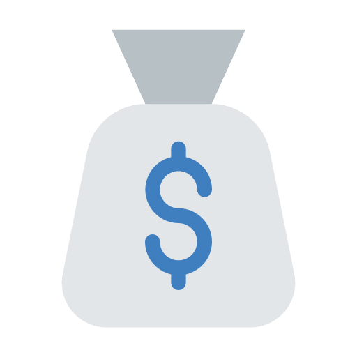 Treasure business and finance dollar symbol money bag icon