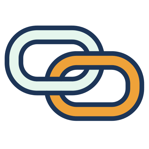 Chain link seo and web boundary icon Chain link seo and web boundary icon