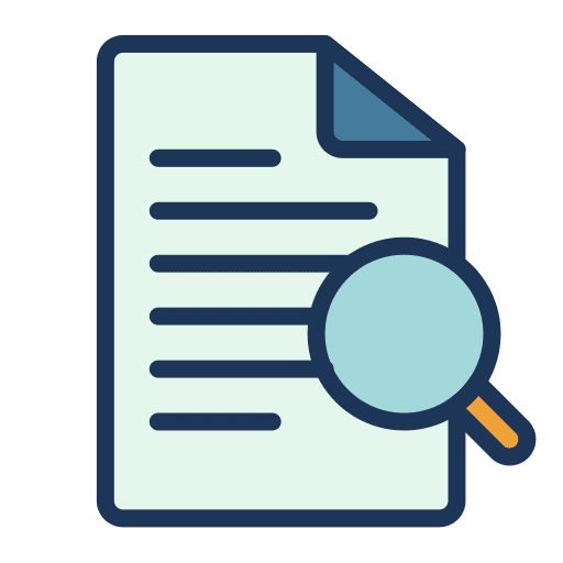 Finding search files and folders document icon