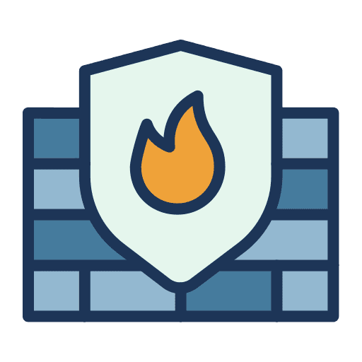 Firewall firewall protection shield icon