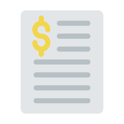 Invoice business and finance investment receipt icon Invoice business and finance investment receipt icon