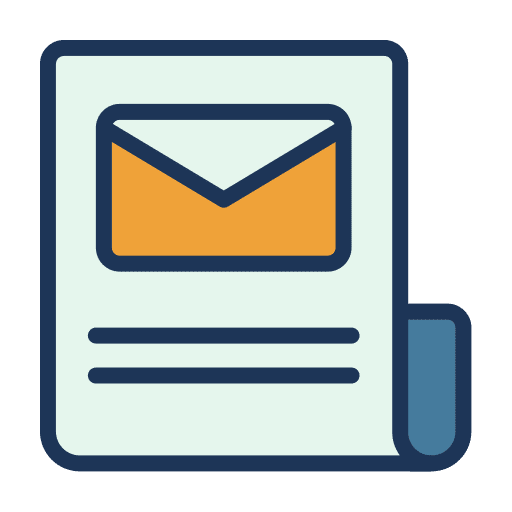 Newsletter communications publication email icon