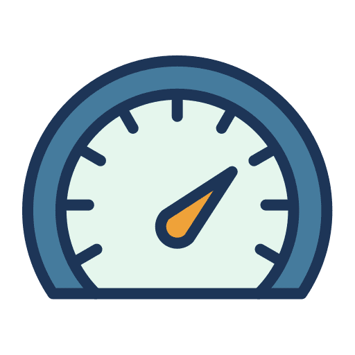 Performance speed speedometer seo icon