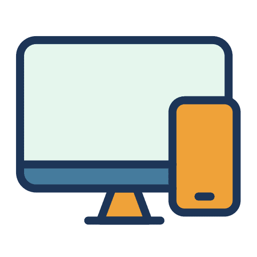 Responsive computer mobile desktop icon