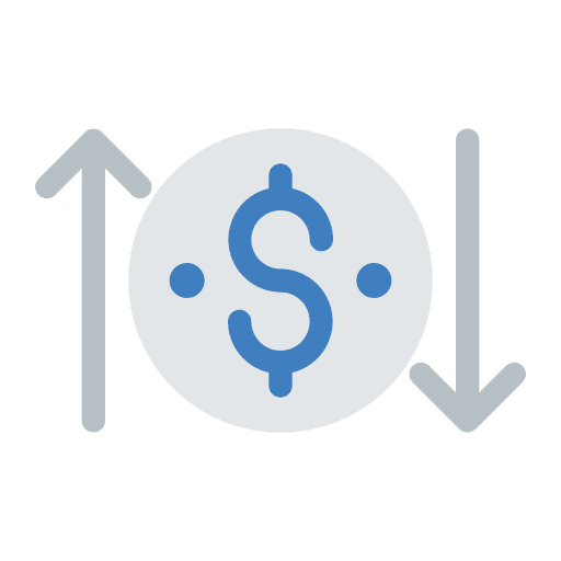 Transfer money bank coin cash flow icon Transfer money bank coin cash flow icon