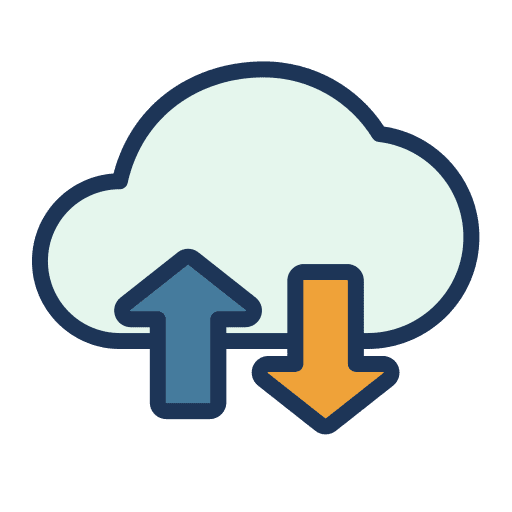 Connection cloud networking transfer data icon Connection cloud networking transfer data icon