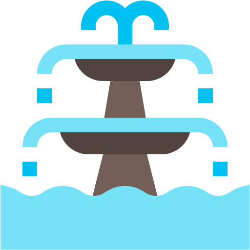 Fountain fountain urban water icon