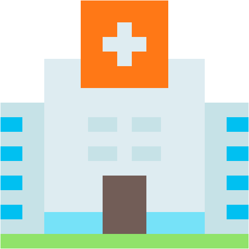 Hospital healthcare medical assistance urban icon