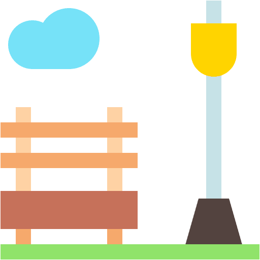 Park street lamp leisure cloud icon