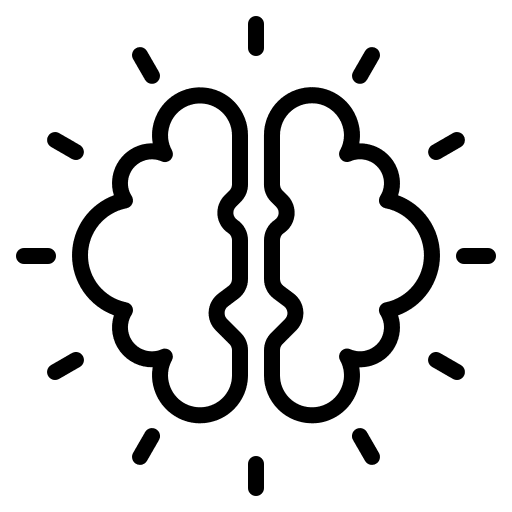 Innovation research brain idea icon