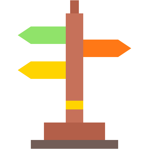 Road sign signaling direction orientation icon Road sign signaling direction orientation icon