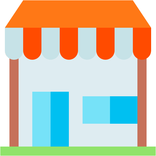 Store supermarket retail architecture and city icon Store supermarket retail architecture and city icon