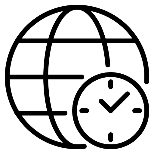 World time and date world global icon
