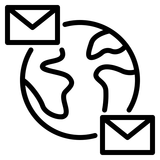 World communications global contact icon