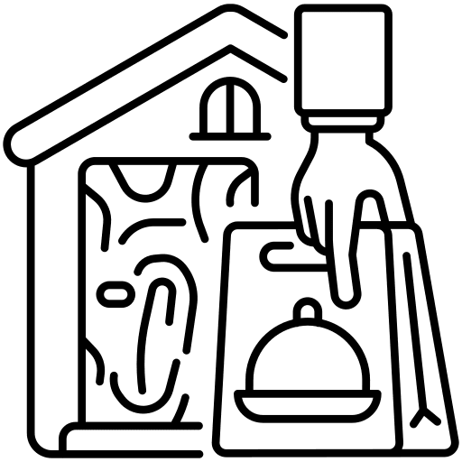 Food delivery take out food delivery service icon