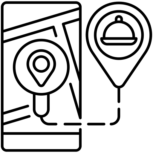 Order tracking take away restaurant take out icon Order tracking take away restaurant take out icon