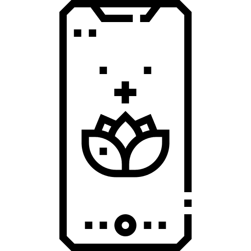 App mobile phone web wellness icon App mobile phone web wellness icon