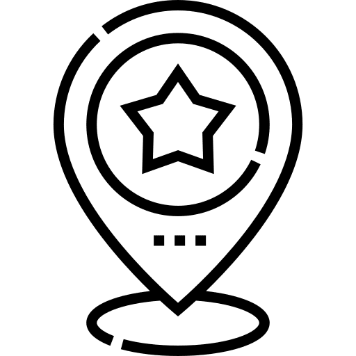 Location usa star pin icon
