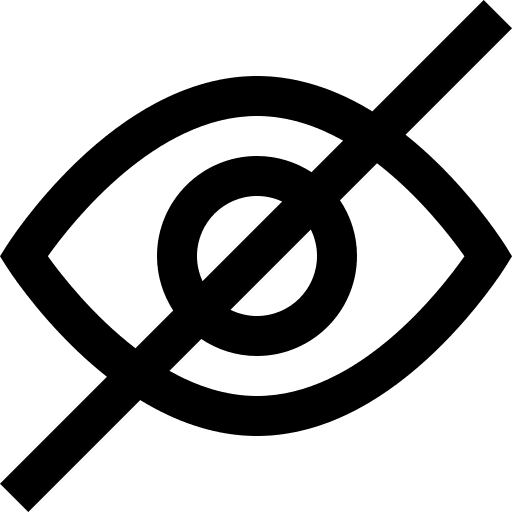 Hide slash show password not visible icon