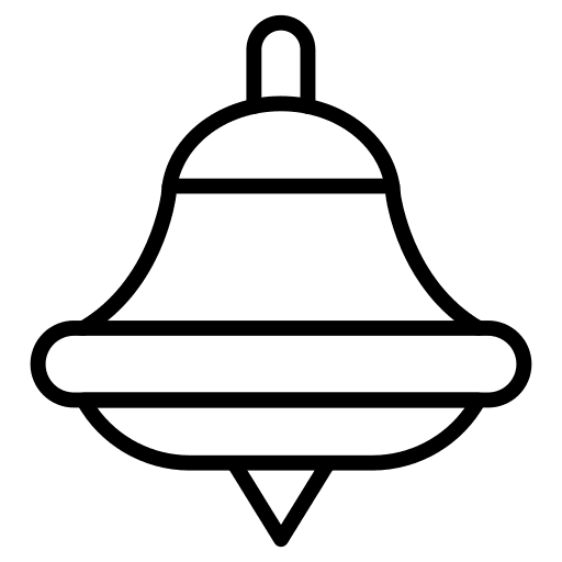 Spinning top play kid and baby spinner icon
