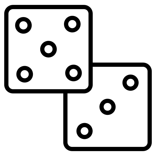 Dice luck gambling casino icon Dice luck gambling casino icon
