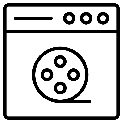 Film reel online video film reel icon Film reel online video film reel icon