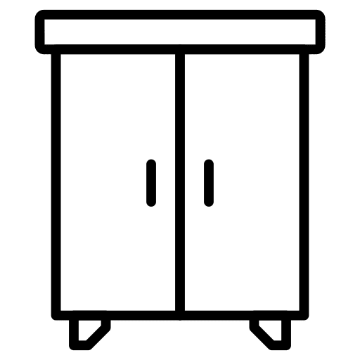 Closet furniture furniture and household cupboard icon