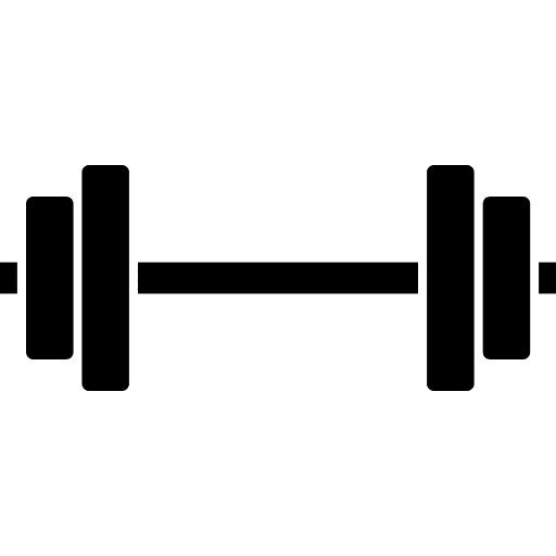 Barbell weightlifter sports and competition exercise icon