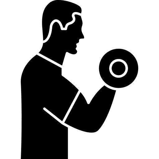 Dumbbell sports and competition dumbbell user icon Dumbbell sports and competition dumbbell user icon