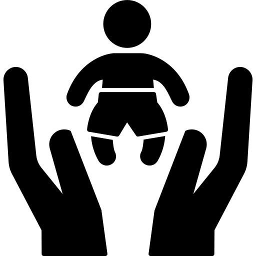 Baby child protection baby icon