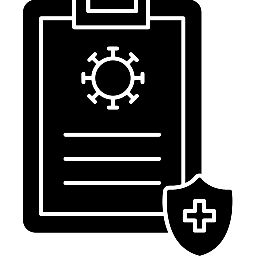 Clipboard security report shield icon